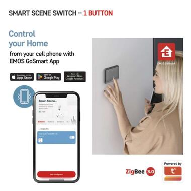 Умный выключатель EMOS H5014 1 buttons ZigBee 3.0 (H5014) фото №10