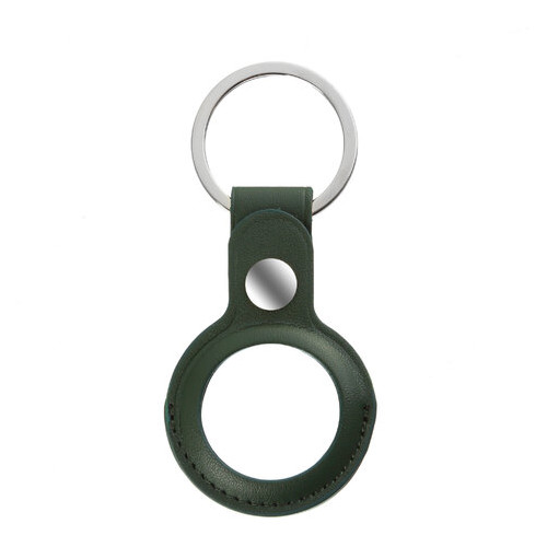 Чохол-брелок ArmorStandart AirTag PU Leather Ring Dark Green (ARM59116) фото №1