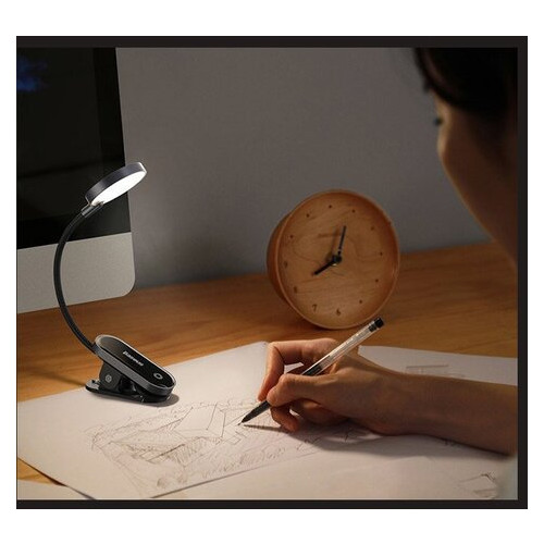 Лампа Baseus Comfort Reading Mini Clip Lamp (DGRAD-0G) темно-сіра фото №14
