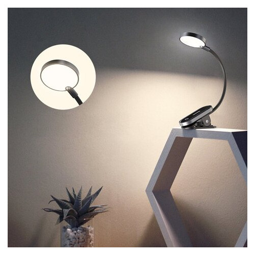 Лампа Baseus Comfort Reading Mini Clip Lamp (DGRAD-0G) темно-сіра фото №10