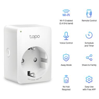 Умная розетка TP-Link Tapo P100 (2-pack) (Tapo P100(2-pack)) фото №2