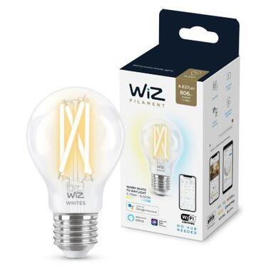 Розумна лампа WiZ E27 7W (60W 806Lm) A60 2700-6500 філаментна Wi-Fi (929003017201) фото №1