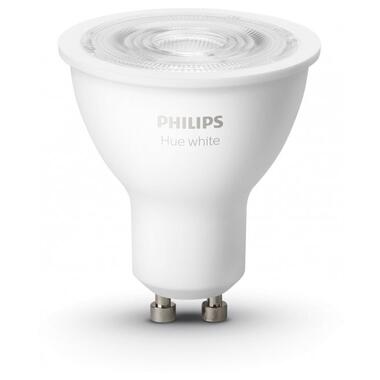Розумна лампа Philips Hue GU10 5.2W(57Вт) 2700K White Bluetooth димована (929001953505) фото №1