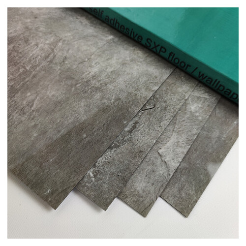 Вінілова плитка, що самоклеїться, сріблястий мармур, ціна за 1 шт. (СВП-103) Глянець (SW-00000290) фото №1