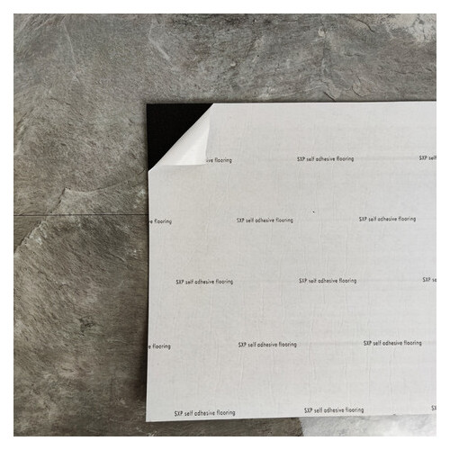 Вінілова плитка, що самоклеїться, сріблястий мармур, ціна за 1 шт. (СВП-103) Глянець (SW-00000290) фото №4