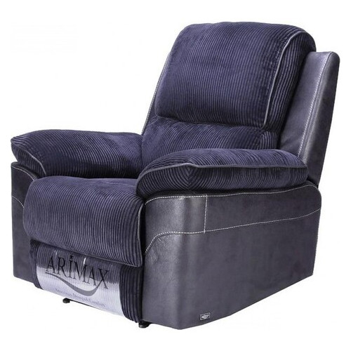 Кресло Arimax Brooks с реклайнером ткань вельвет синий (U0004222) фото №4