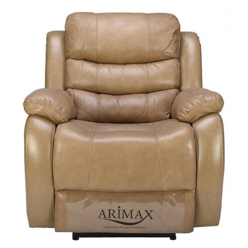 Кресло Arimax Bruce с электрореклайнером кожа бежевый 1021  (U0000042) фото №2