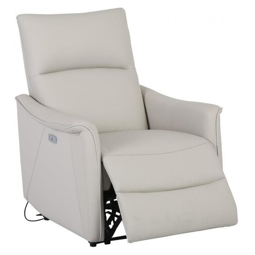 Кресло Arimax Calgary с электрореклайнером кожа светло-серый (U0000285) фото №3