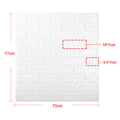 Декоративна 3D панель самоклейка під білу цеглу Зірки 700x770x5мм (021) Sticker Wall (SW-00000086) фото №3