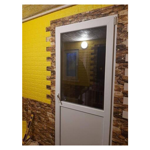 Декоративна 3D панель самоклейка під цеглу Жовта 700x770x5мм (010-5) Sticker Wall (SW-00000146) фото №2