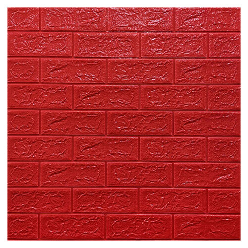 Самоклеюча декоративна 3D панель Цегла червона 700x770x5мм (008-5) Sticker Wall (SW-00000145) фото №1