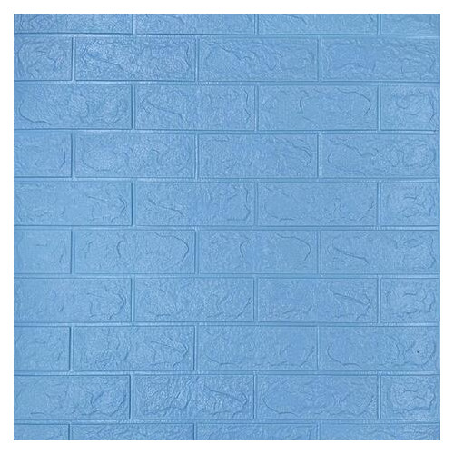 Самоклеюча декоративна 3D панель під блакитну цеглу 700x770x3мм (005-3) Sticker Wall (SW-00000232) фото №1