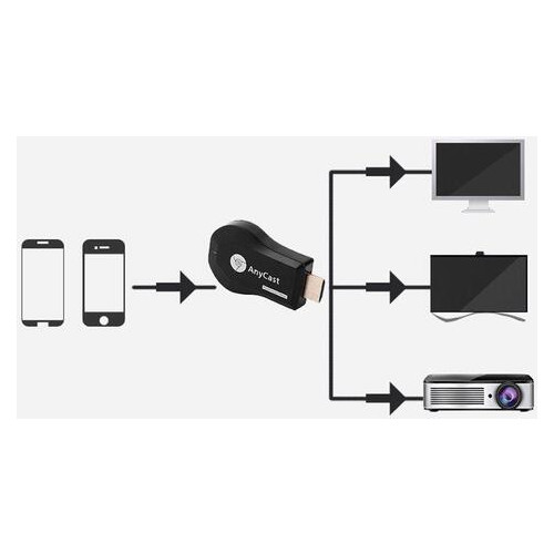 Беспроводной HDMI Wi-Fi приемник Mirascreen AnyCast M9 Plus 6784 черный (ZE35010880) фото №2