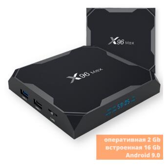 Стаціонарний медіаплеєр (смарт ТВ приставка) Vontar X96 Max Plus 2GB/16GB чорний (X96 Max Plus (2/16)_1350) фото №2
