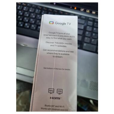 Медіаплеер Google Chromecast with Google TV HD (GA03131-US) (768221056) White  фото №14