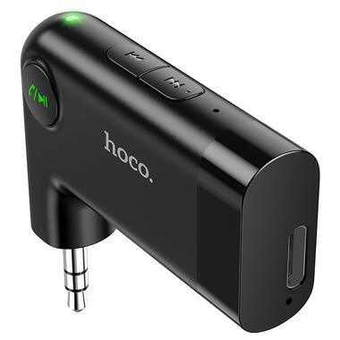 Bluetooth-ресивер HOCO E53 Dawn sound in-car AUX wireless receiver Black (6931474729750) фото №1