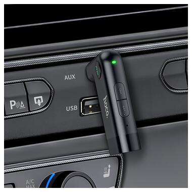 Bluetooth-ресивер HOCO E53 Dawn sound in-car AUX wireless receiver Black (6931474729750) фото №6