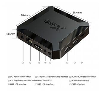 HD приставка Smart TV стаціонарний медіаплеєр (смарт ТВ приставка) Vontar X96Q 1GB/8GB чорний (X96Q-1-8_899) фото №5