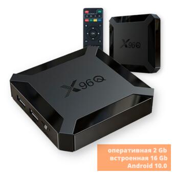 Медіаплеєр Smart TV стаціонарний HD (смарт ТВ приставка) Vontar X96Q 2GB/16GB чорний (X96Q-2-16_999) фото №2