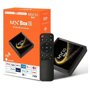 Приставка ТБ Epik Smart Android TV Box MX10s Black фото №1
