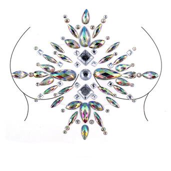 Наклейки кристали для грудей Fashion Crystals 4 8519 15х12 см фото №1