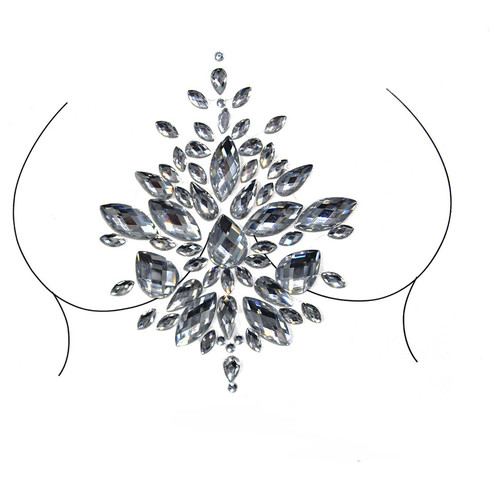Наклейки кристали для грудей Fashion Crystals 7 8500 10.5х8 см фото №1