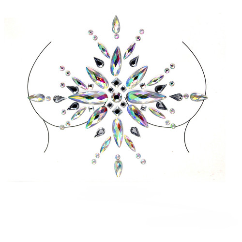 Наклейки кристали для грудей Fashion Crystals 8 8512 13х11.5 см фото №1