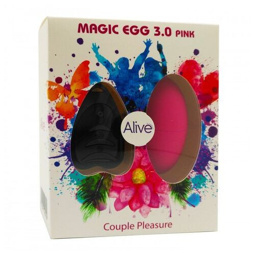 Віброяйце Alive Magic Egg 3.0 Pink з пультом дистанційного керування, на батарейках фото №2