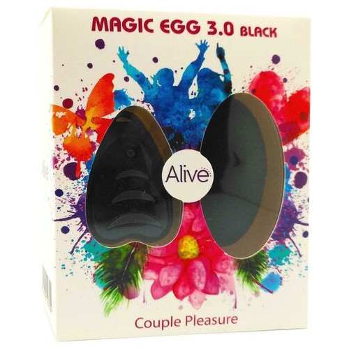 Віброяйце Alive Magic Egg 3.0 Black з пультом ДК, на батарейках фото №2