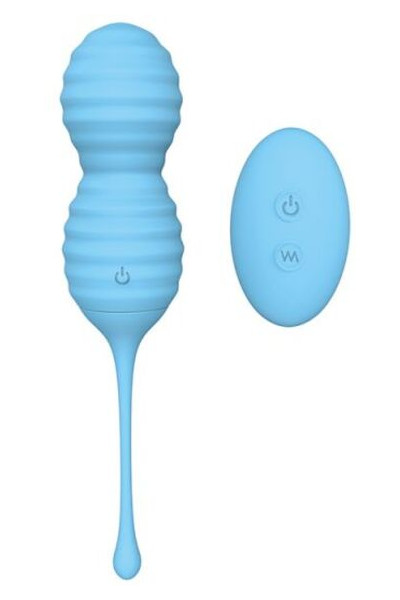 Вагінальні кульки з дистанційним пультом Dreamtoys Beehive Сині фото №1
