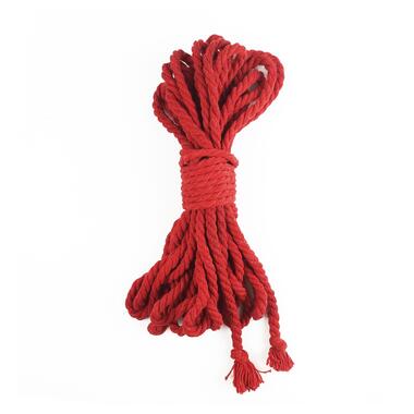 Бавовняна мотузка Art of Sex BDSM 8 метрів, 6 мм, Червона фото №1