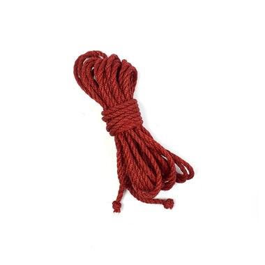 Джутова мотузка Art of Sex BDSM 8 метрів, 6 мм, Червона фото №1