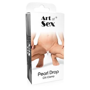 Затискач для клітора Art of Sex - Pearl Drop, Срібло фото №2