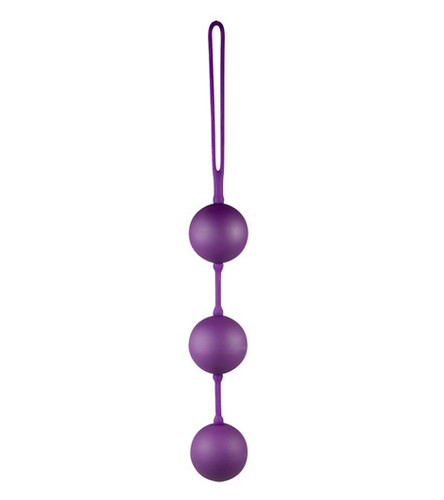Вагінальні кульки Orion Velvet Balls 3 Фіолетові фото №1