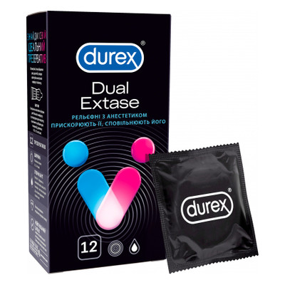 Презервативи Durex Dual Extase 12 шт (5052197053432) фото №1