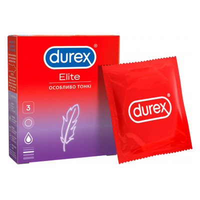 Презервативи Durex Elite 3 шт (5010232954236) фото №1