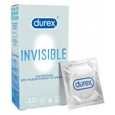 Презервативи Durex Invisible 12 шт (5052197049619) фото №1