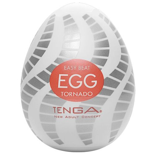 Мастурбатор-яйце Tenga Egg Tornado зі спірально-геометричним рельєфом фото №1