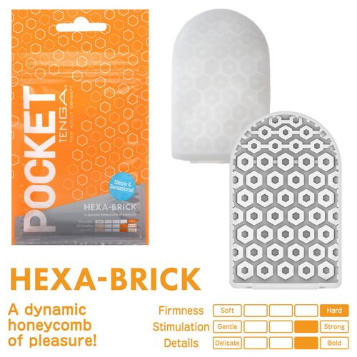 Мастурбатор TENGA Pocket Hexa-Brick фото №5