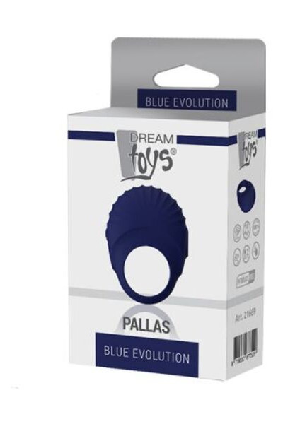 Ерекційне віброкільце Dreamtoys Evolution Pallas Блакитне фото №2