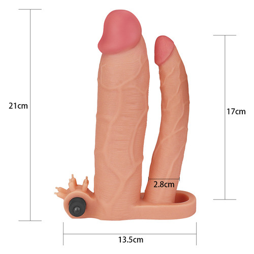 LoveToy Pleasure X Tender Vibrating Double Penis Sleeve Add 3 Cock Attachment фото №5