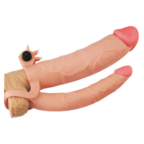 LoveToy Pleasure X Tender Vibrating Double Penis Sleeve Add 3 Cock Attachment фото №6