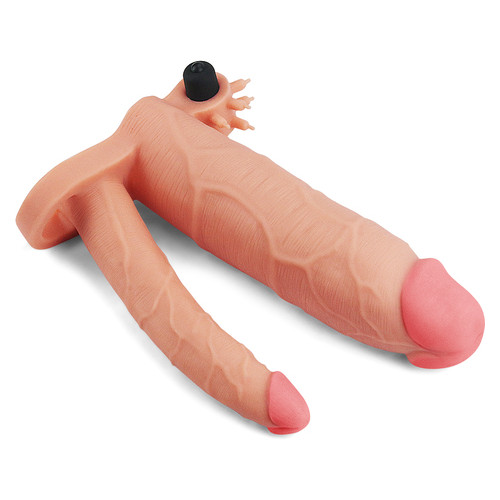 LoveToy Pleasure X Tender Vibrating Double Penis Sleeve Add 3 Cock Attachment фото №3