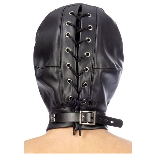 Каптур для БДСМ Fetish Tentation Closed BDSM hood in leatherette фото №3