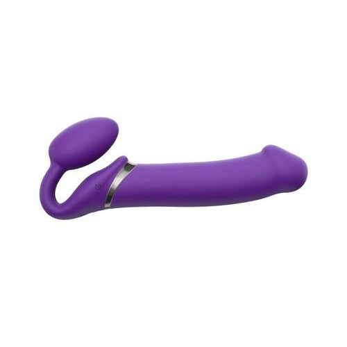 Безремневий страпон з вібрацією Strap-On-Me Vibrating Фіолетовий XL фото №2