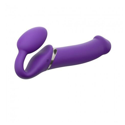Безремневий страпон з вібрацією Strap-On-Me Vibrating Фіолетовий XL фото №1