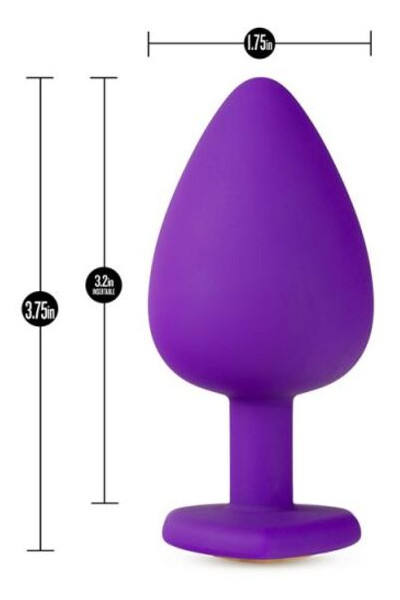 Анальна пробка Blush Temptasia Bling Plug Large Фіолетова фото №3