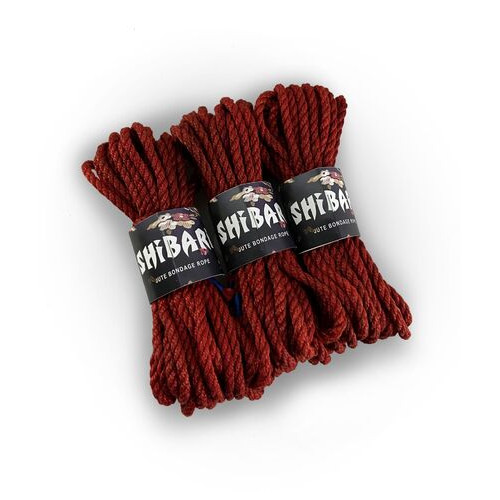 Джутова мотузка для Шибарі Feral Feelings Shibari Rope, 8 м Червона фото №2