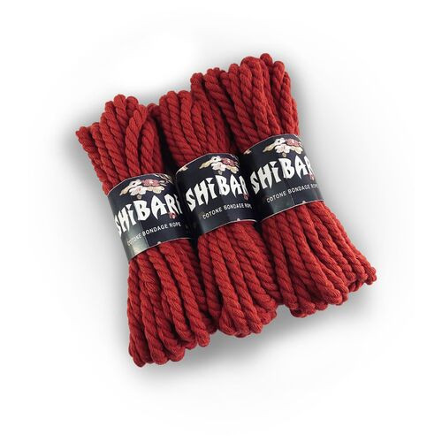 Бавовняна мотузка для Шибарі Feral Feelings Shibari Rope, 8 м Червона фото №2