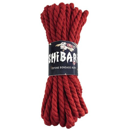 Бавовняна мотузка для Шибарі Feral Feelings Shibari Rope, 8 м Червона фото №1